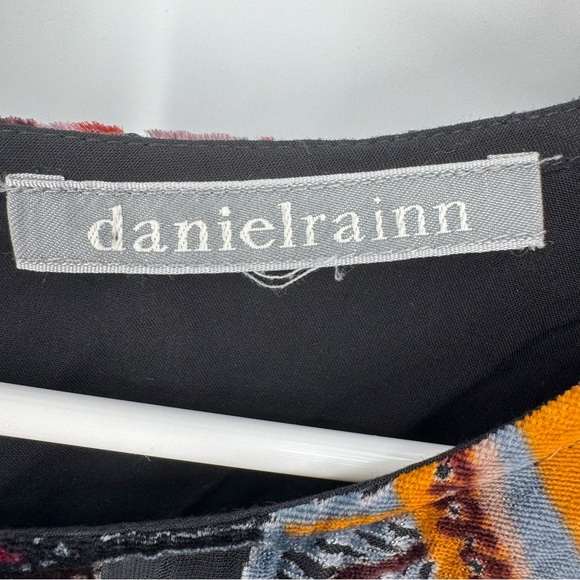 Anthropologie| danielrainn velvet Red and Black Cocktail Midi Dress - Picture 7 of 8